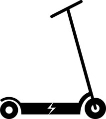 Electric scooter vehicle icon illustration