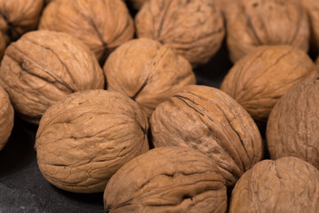 delle belle noci, foto macro di noci, primo piano di noci di colore marrone