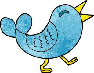 cartoon doodle bluebird