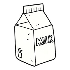 textured cartoon milk carton