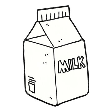 textured cartoon milk carton