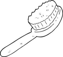 black and white cartoon brush