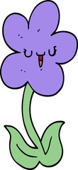 cartoon flower with happy face