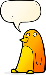 cartoon bird with speech bubble