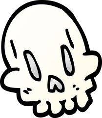 cartoon doodle funny skull