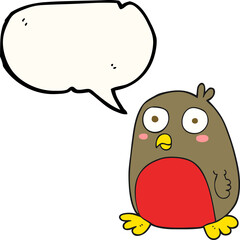 speech bubble cartoon christmas robin