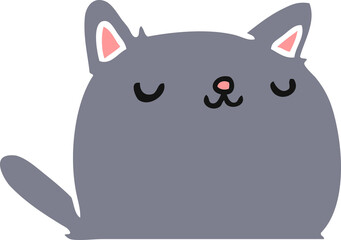 cartoon of cute kawaii cat