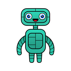 Obraz premium cute vector illustration robot design