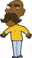 cartoon angry old man
