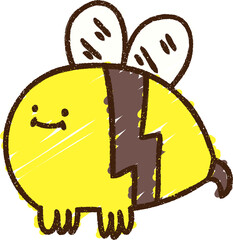 Funny Bee Chalk Drawing