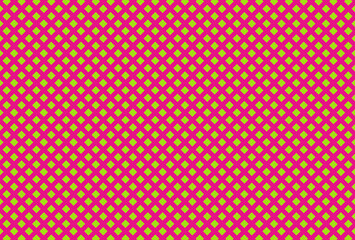 Grüne kleine Rauten auf Hintergund in pink