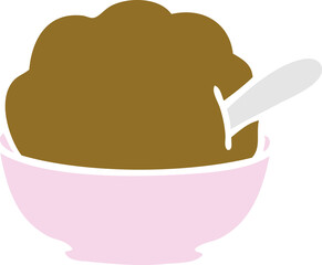 quirky hand drawn cartoon chocolate ice cream