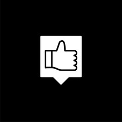  Good review icon  isolated on black background