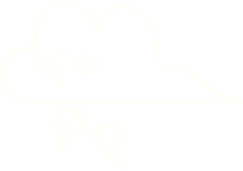 Thundercloud Chalk Drawing