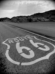 Route 66 road sign 