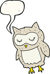 speech bubble cartoon owl