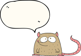 speech bubble cartoon mouse
