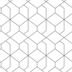 Seamless Geometric Hexagon Floral Pattern