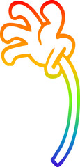rainbow gradient line drawing cartoon hand gestures