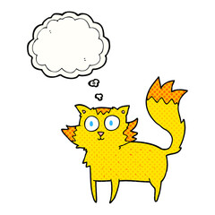 thought bubble cartoon cat