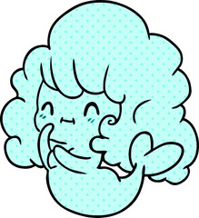 cartoon kawaii cute ghost mermaid
