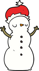 cartoon snowman