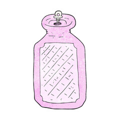 textured cartoon hot water bottle