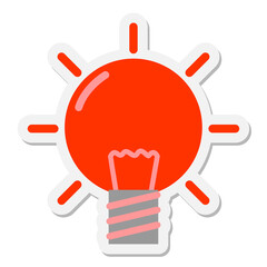 red light bulb sticker
