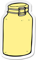 sticker of a cartoon glass jar