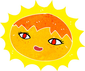 cartoon pretty sun