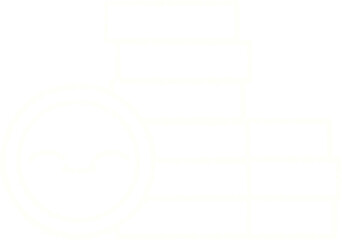 Coin Stack Chalk Drawing