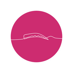 Single one line drawing eyebrow anatomy. Human organ illustration. Medical concept.