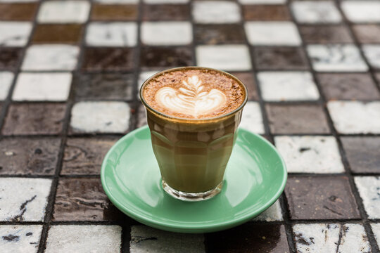 piccolo latte in glass