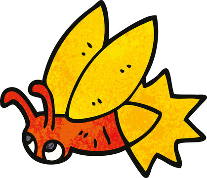 cartoon doodle lightning bug