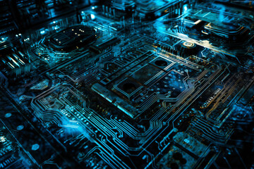 Futuristic Circuit Board Dreamscape (AI Generated)
