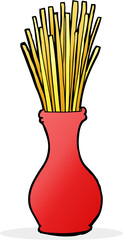 cartoon reeds in vase