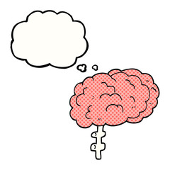 thought bubble cartoon brain