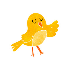 retro cartoon bird