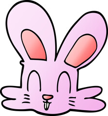 Naklejka premium cartoon doodle cute bunny