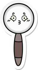 sticker of a cute cartoon magnifying glass