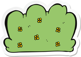 sticker of a cartoon hedge