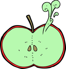 cartoon sliced apple