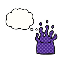 thought bubble cartoon little alien