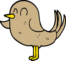 cartoon doodle garden bird