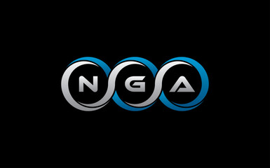 Fototapeta na wymiar NGA Letter Initial Logo Design Template Vector Illustration