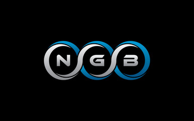 Fototapeta na wymiar NGB Letter Initial Logo Design Template Vector Illustration