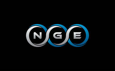 NGE Letter Initial Logo Design Template Vector Illustration