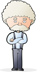 cartoon old man