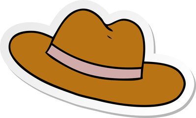 sticker cartoon doodle of a hat