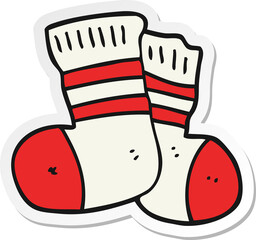 sticker of a cartoon socks